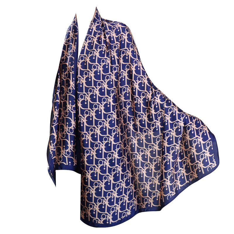 Women's Brocade Satin Fashion Long Four Air Scarfs