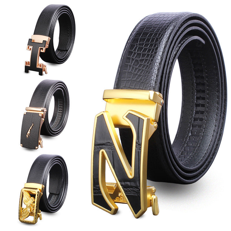 Men's High Quality Alloy Buckle Automatic Business Belts