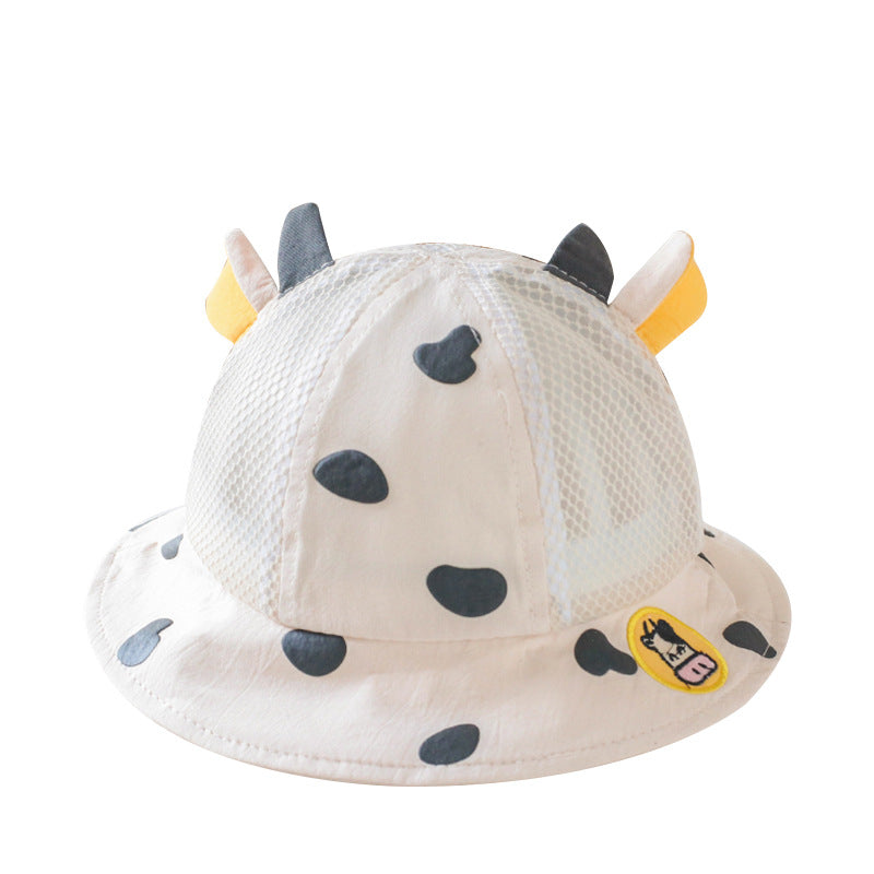 Children's Hat Cow Spot Thin Net Bucket Kids' Headwear