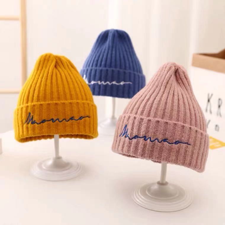 Children's Unisex Korean Style Western Knitted Solid Kids' Headwear