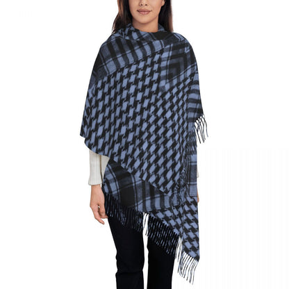 Women's Oil Painting Shawl Outer Match Tassel Scarfs