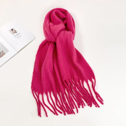 Color Small Sweet Potato Warm Mid-length Scarfs