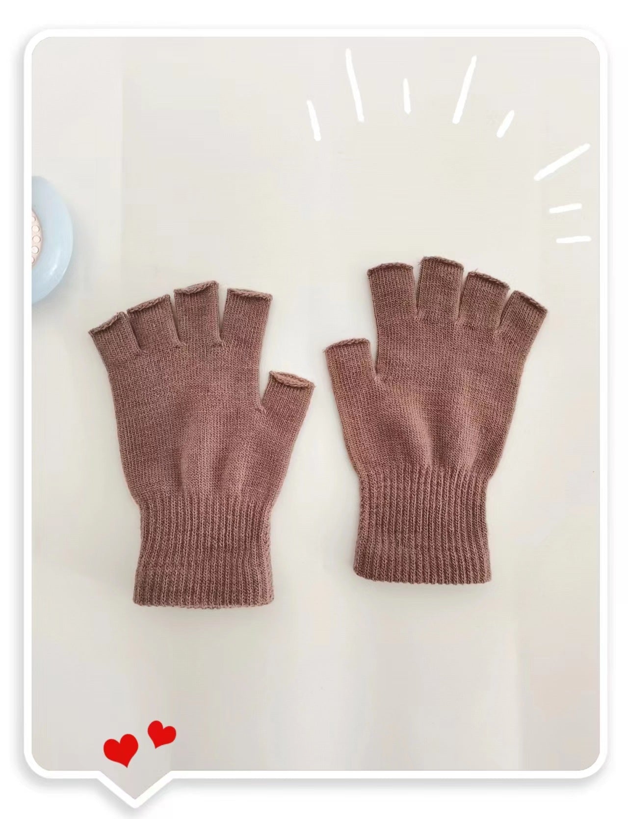 Half Finger Fingerless Elastic Retractable Acrylic Gloves