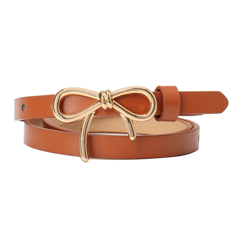 Women's Korean Style Sweet Thin Fashion Bow Belts