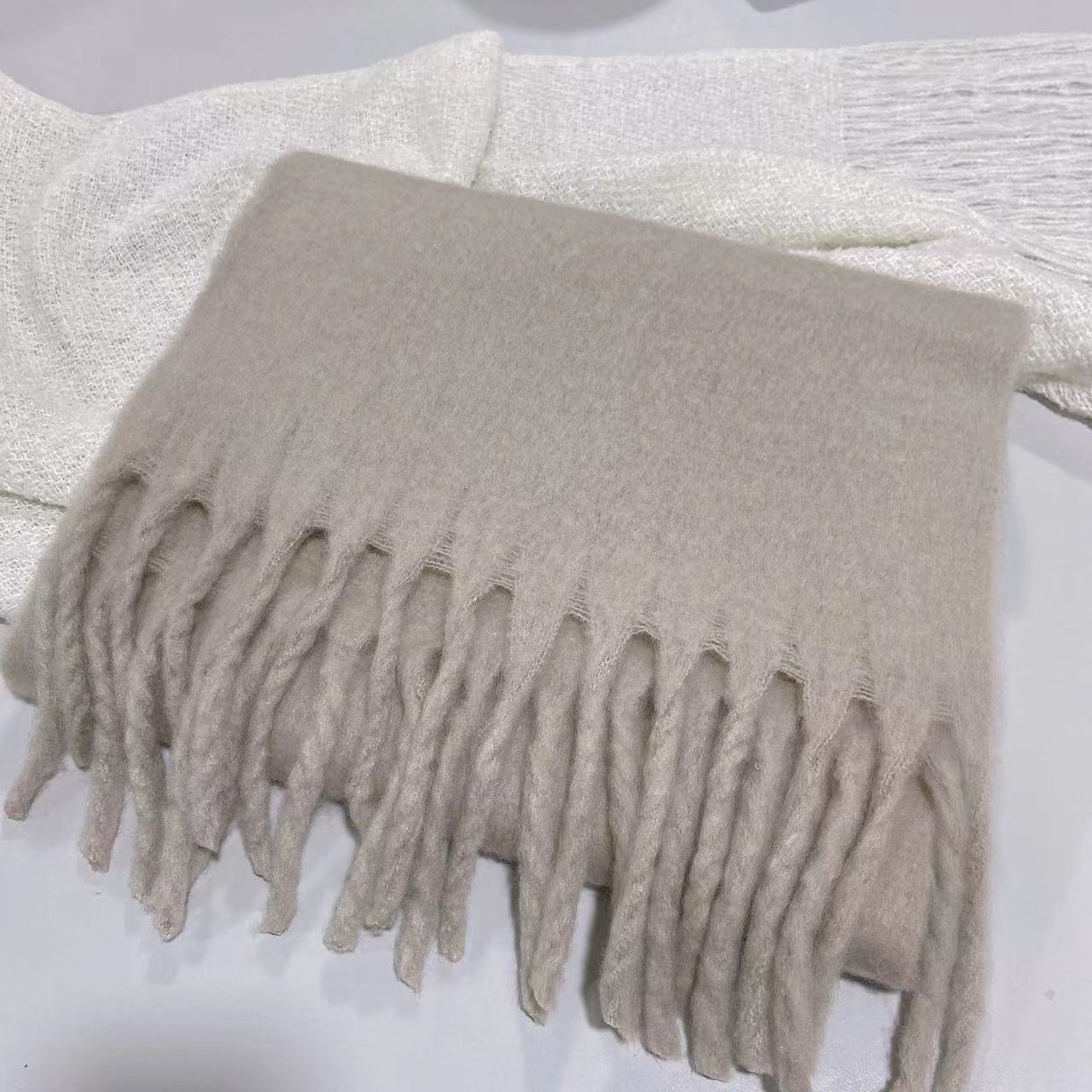 Color Soft Glutinous Idle Style Thermal Scarfs