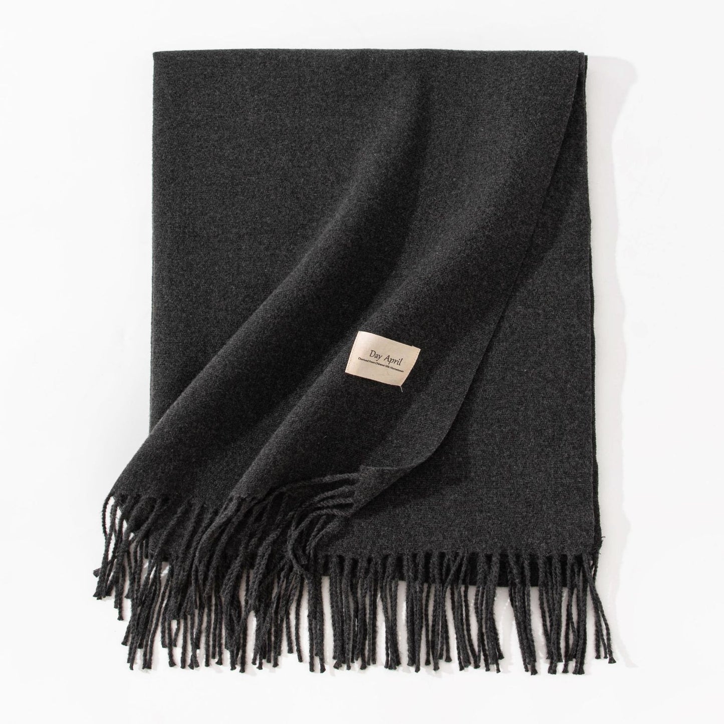 Women's High-grade Winter Versatile Solid Color Long Tassel Shawl Scarfs