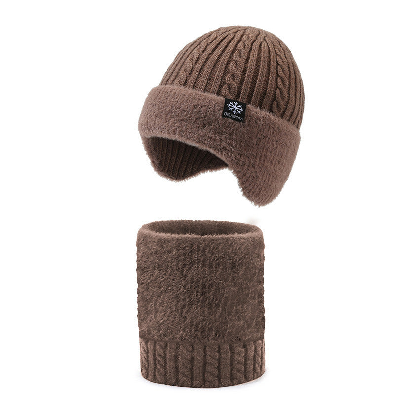 Men's Winter Outdoor Cycling Warm Two-piece Suit Hats & Caps