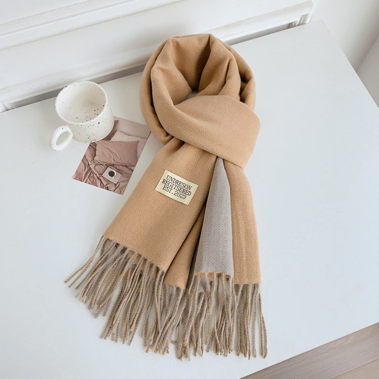 Women's Korean Style Double-sided Long Warm Fashionable Scarfs