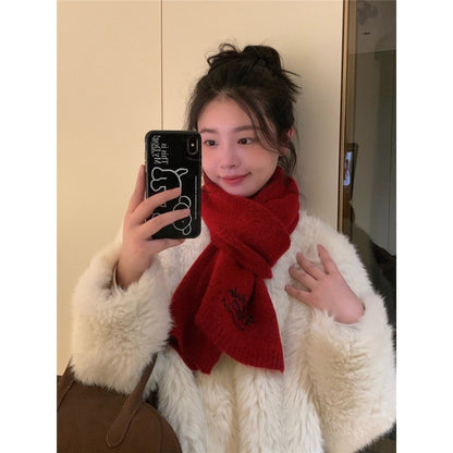 Women's & Men's Style Korean Embroidered Fashion Warm High-grade Scarfs