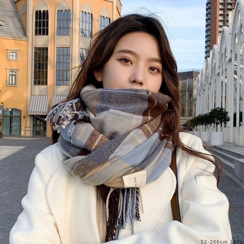 Female Winter High-grade Mohair Artificial Cashmere Scarfs