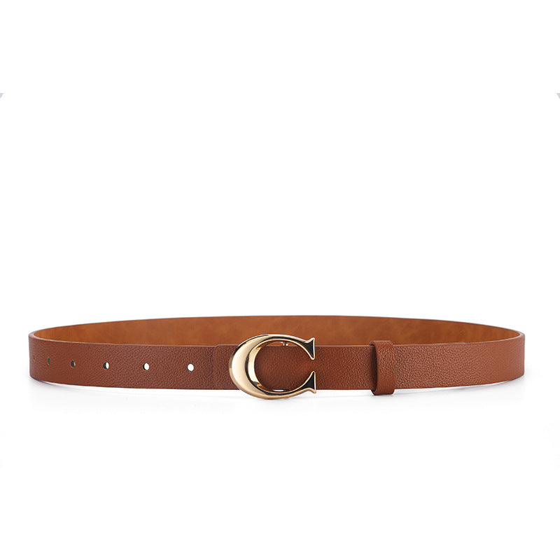 Women's Korean Style Elegant Buckle Double-sided Fashion Slim Belts