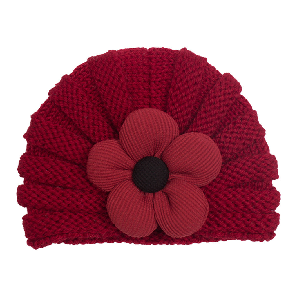 Children's Winter Warm Flower Knitted Hat Multicolor Kids' Headwear