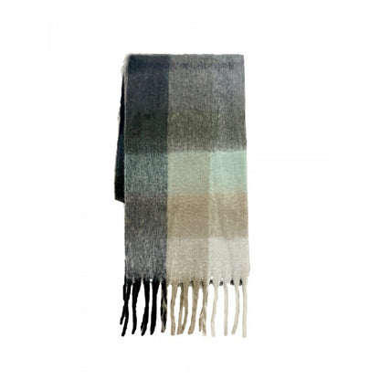 Warm Rainbow Plaid Long Soft Glutinous Scarfs