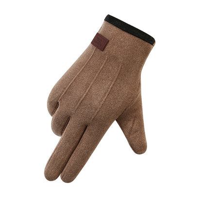 Women's & Men's Fashion Outdoor Riding Fleece-lined Thickened Cold Gloves