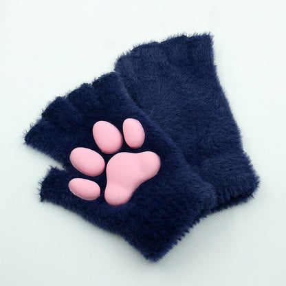 Silicone Cat's Paw Cute Cat Plush Gloves