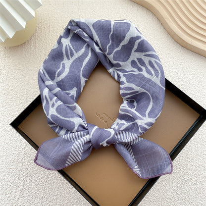 Square Towel Female Autumn Summer Bandana Headband Silk Scarfs