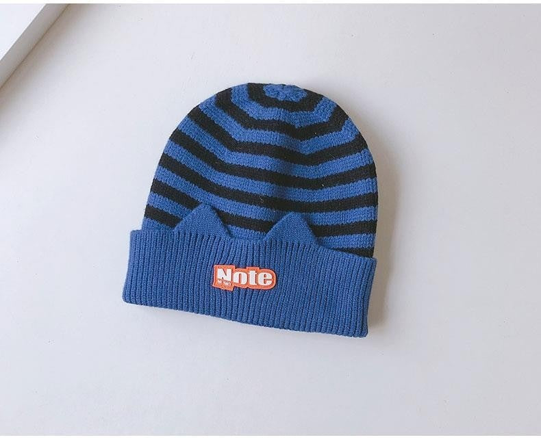 Children's Hat Korean Style Knitted Striped Boyish Kids' Headwear