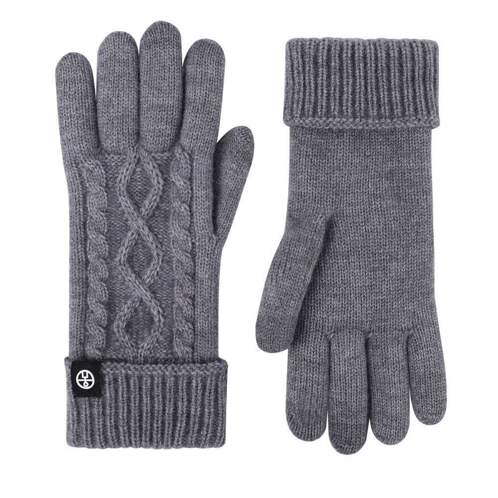 Cycling Wool Twist Lengthen Thicken Outdoor Gloves