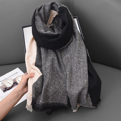 Women's Artificial Cashmere Short Beard Versatile High Scarfs