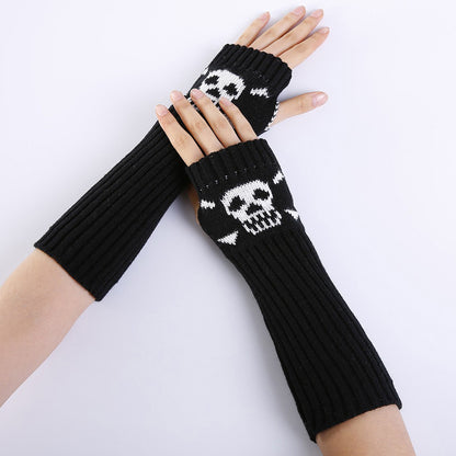 Women's & Men's Exposed Half Finger Knitted Fashion Wristband Gloves