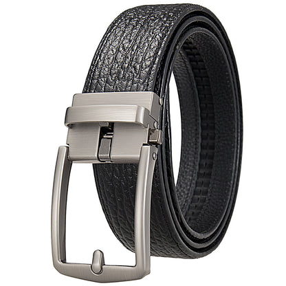 Men's Business Casual Automatic Buckle First Layer Belts