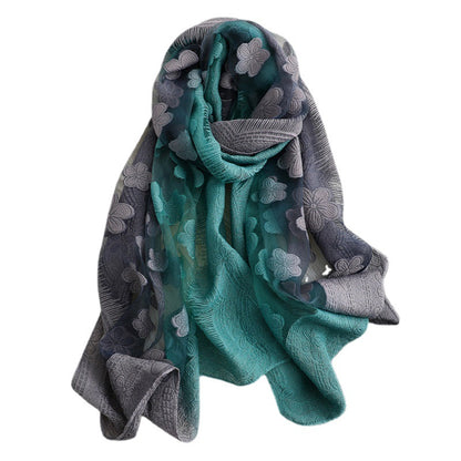 Women's Elegant Sunscreen Long Gradient Shawl Fashion Scarfs