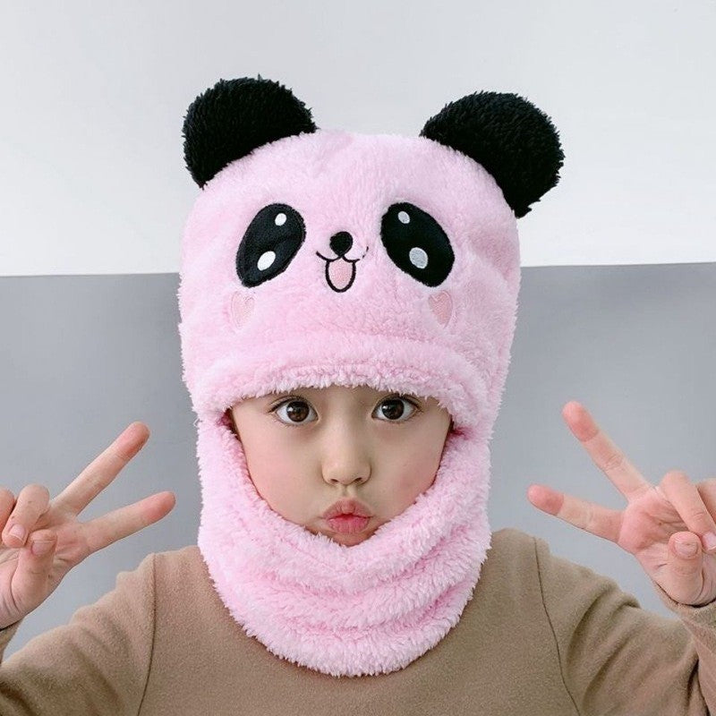 Children's Plush Bonnet Boys Thickened Warm Earflaps Kids' Headwear