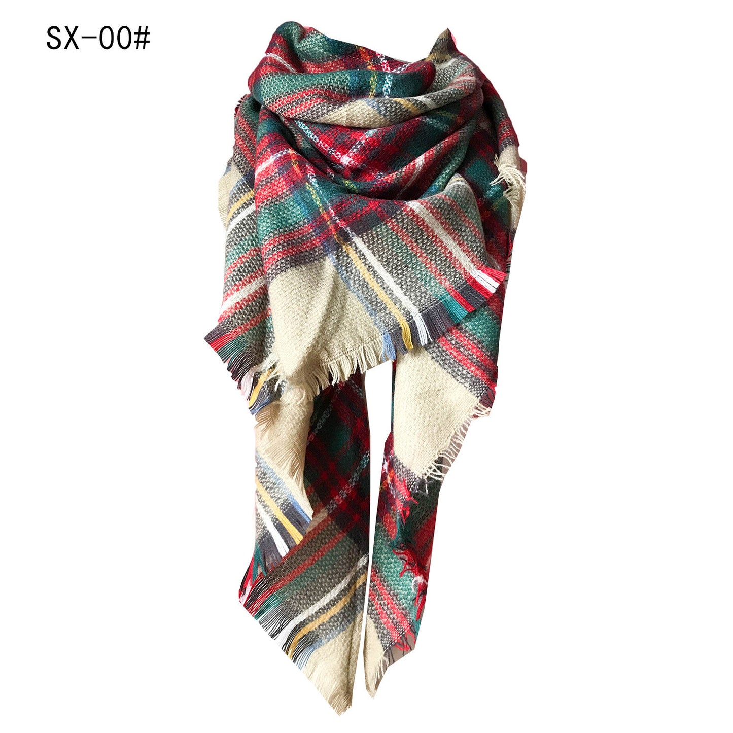 Women's Double-sided Square Triangular Binder Neck Warmer Scarfs