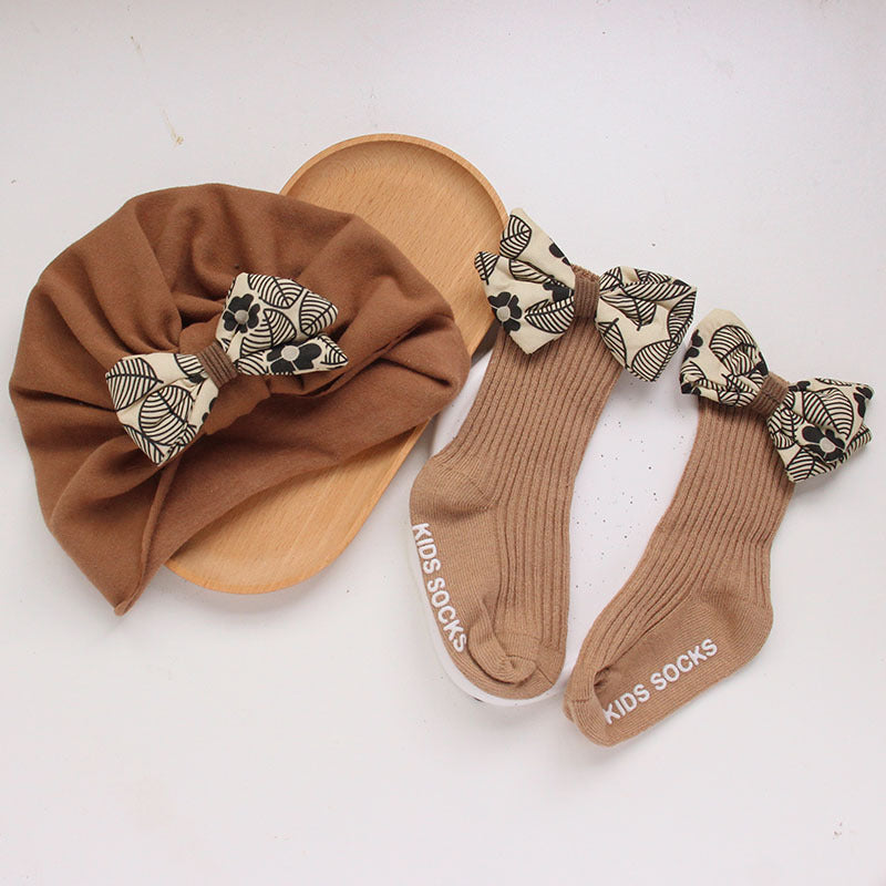 Socks Pure Cotton Born Bowknot Cute Hair Band Kids' Headwear