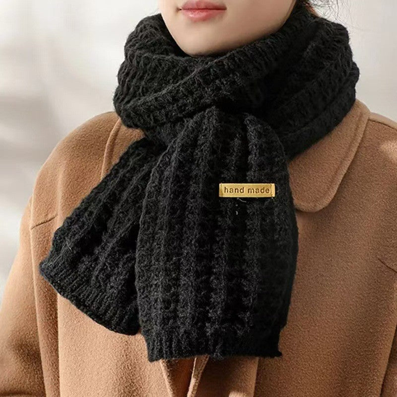 Women's Korean Style Thickened Warm Shawl Atmosphere Scarfs