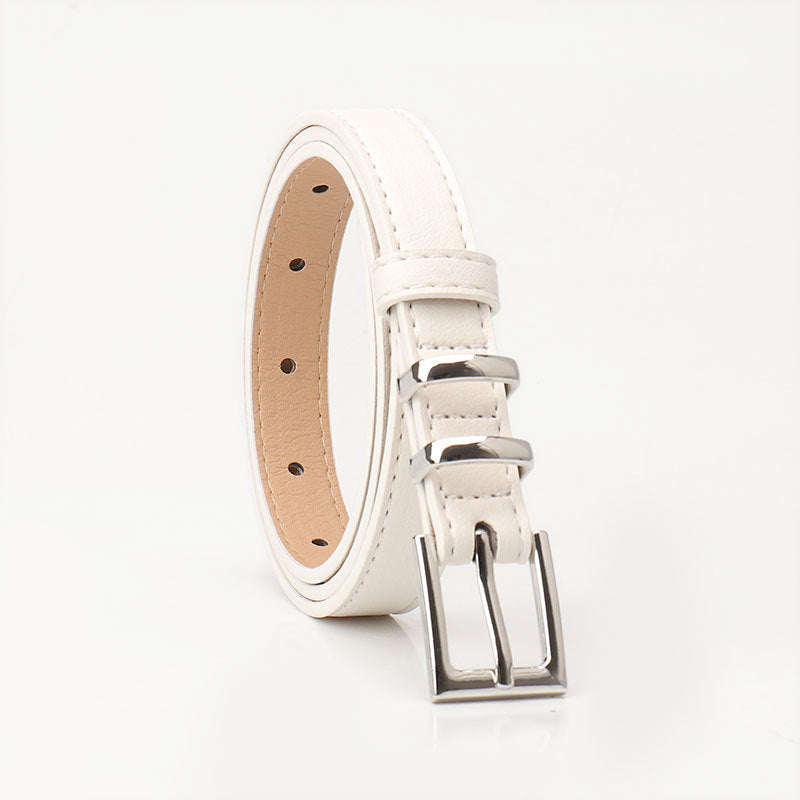 Women's High-grade Square Buckle Imitation Leather Simple Belts