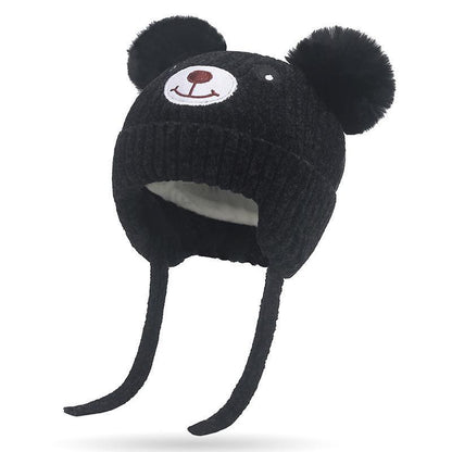 Warm Ear Protection Fleece-lined Woolen Hat Kids' Headwear