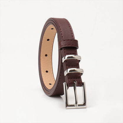 Women's High-grade Square Buckle Imitation Leather Simple Belts