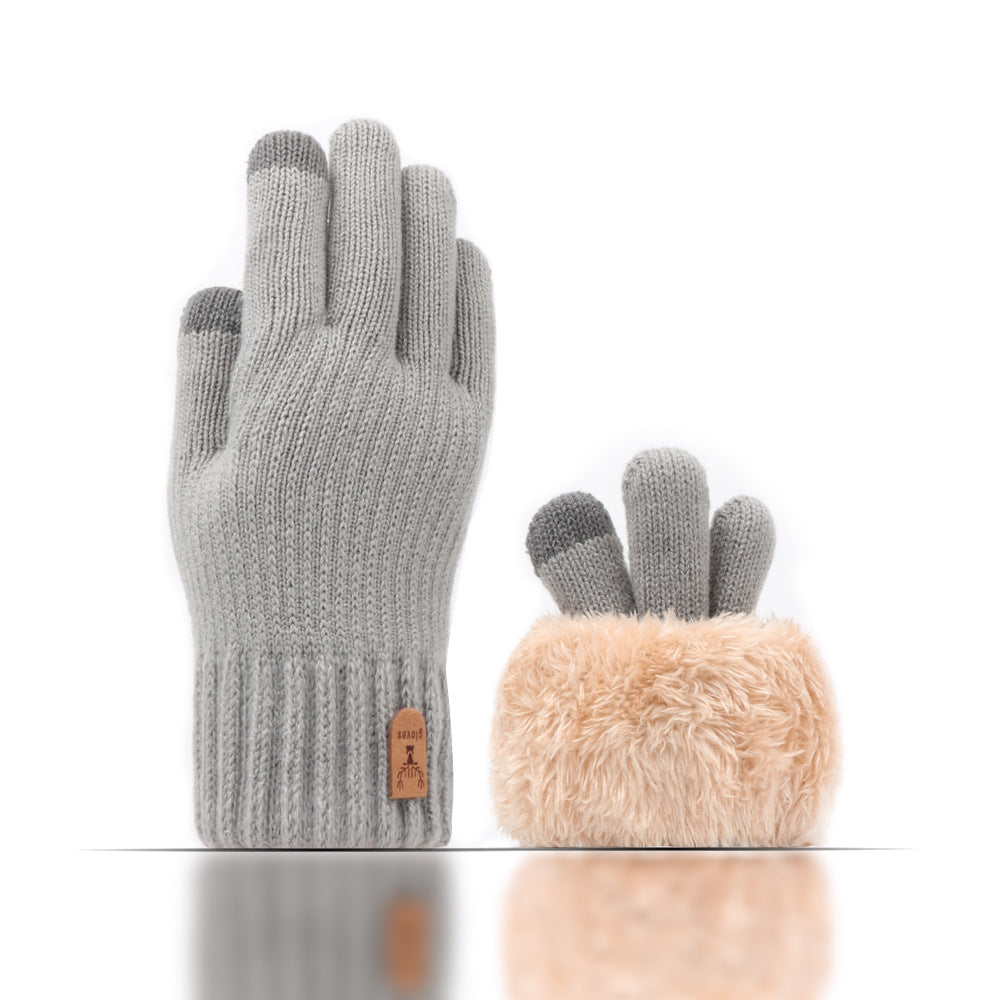 Men's Thickened Fleece-lined Winter Touch Screen Warm Gloves