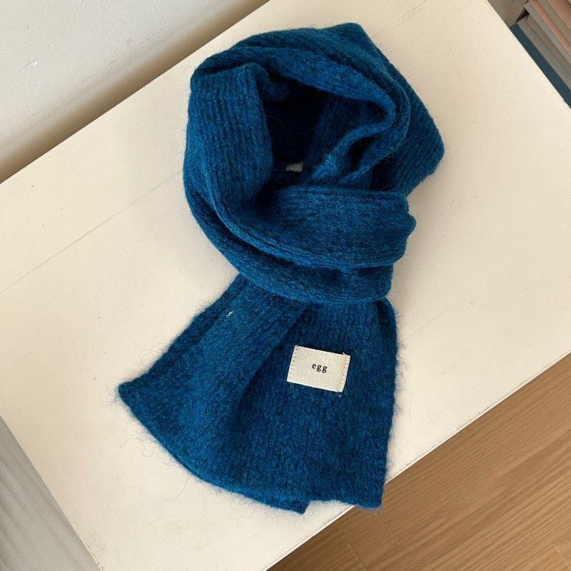 Soft Glutinous Korean Style Mohair Female Winter Scarfs