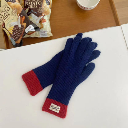 Touch Screen Finger Five Warm Female Gloves