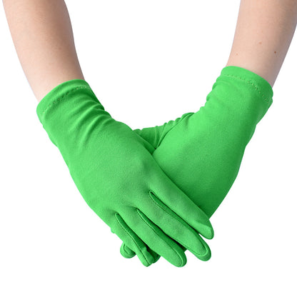 Women's Guard Milk Silk Satin Stretch Short Gloves