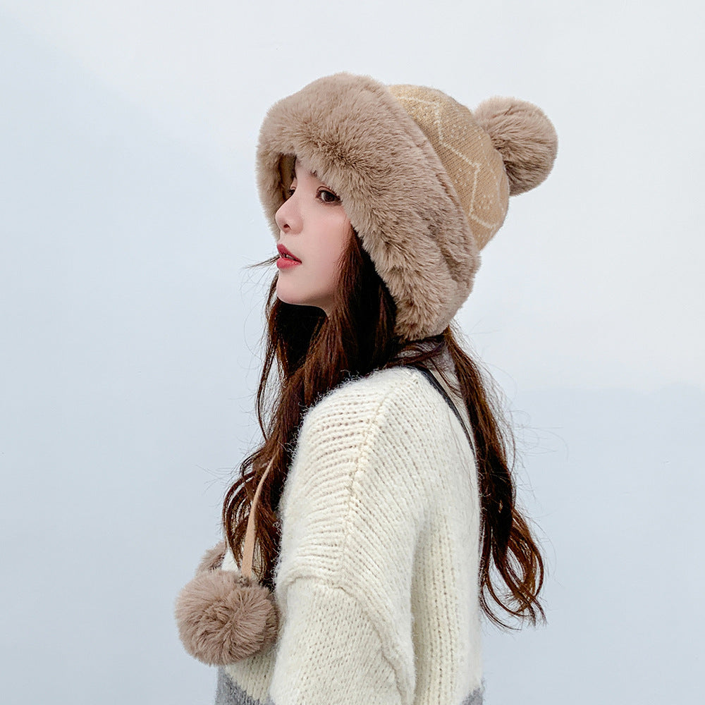 Women's Wool Korean Style Ear Protection Riding Hats & Caps