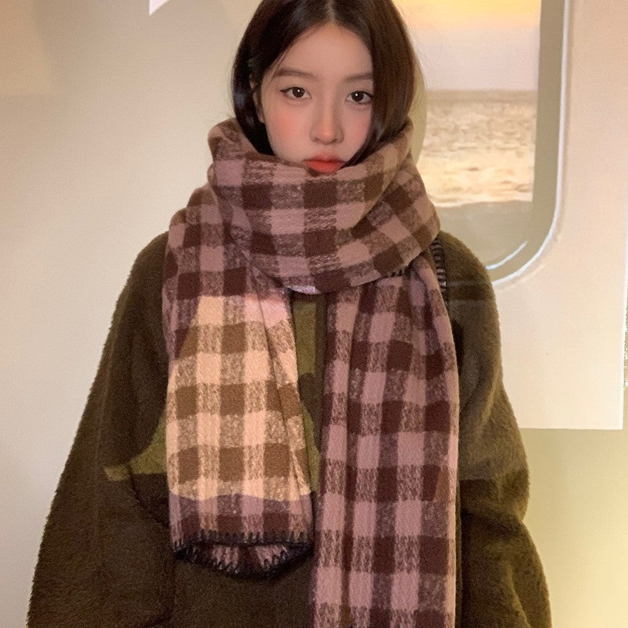 Women's Winter Thickened Korean Style Shawl Warm Scarfs