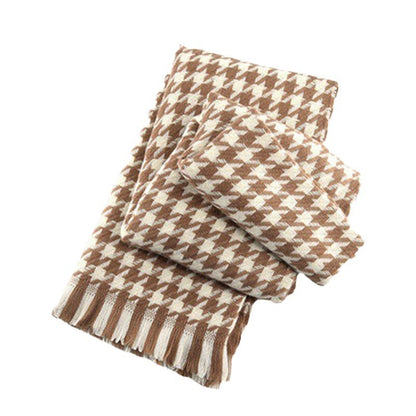 Korean Style Warm Winter Chessboard Plaid Scarfs