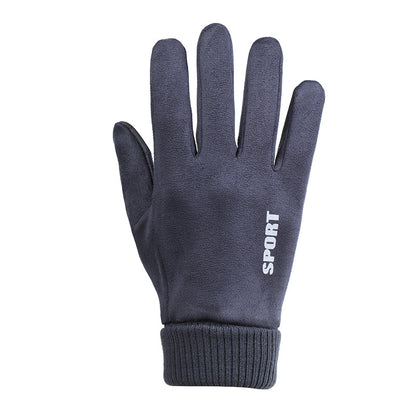 Women's & Men's Warm Suede Adult Fleece-lined Thickened Riding Sports Gloves