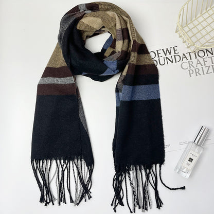 Women's & Men's Style Plaid Winter High-grade Artificial Cashmere Scarfs