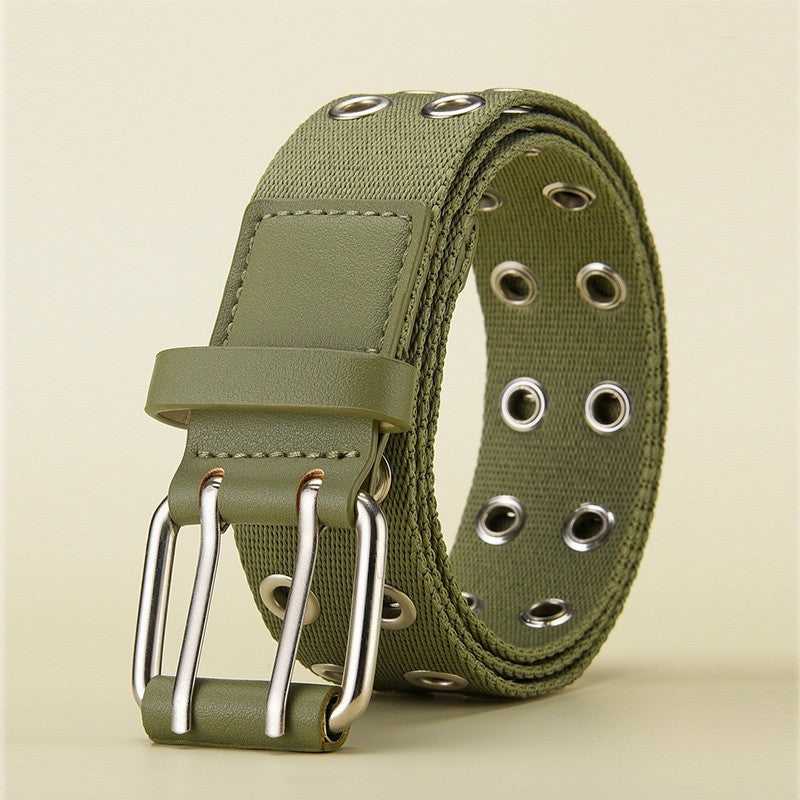 Women's & Men's Double Pin Buckle Trendy Casual Medium Belts