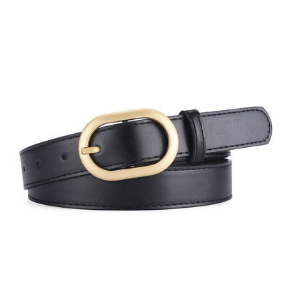 Women's Simple Jeans Style Korean Casual Metal Belts