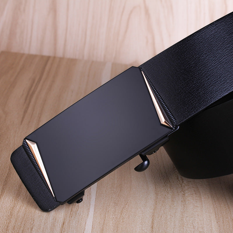 Men's Leather Toothless Automatic Buckle Waist Seal Belts