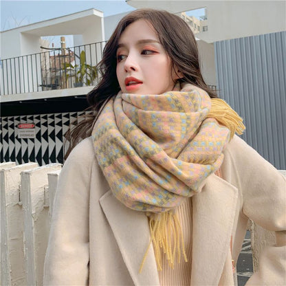 Women's Winter Korean Style Versatile High-grade Thickened Scarfs