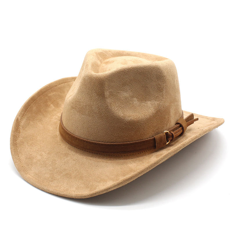 Women's & Men's Woolen Hat Suede Western Denim Top Hats & Caps