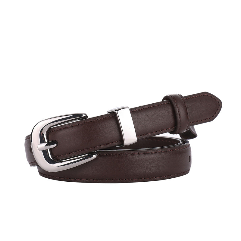 Women's Pin Buckle Cowhide Casual Genuine Leather Belts