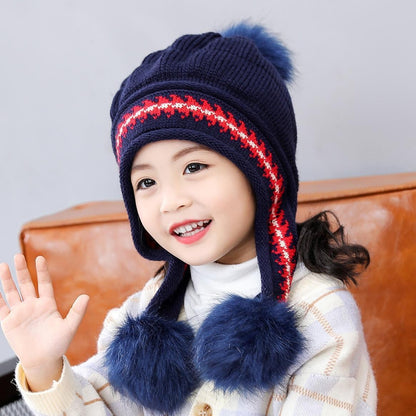 Children's Winter Cute Princess Fleece-lined Keep Warm Kids' Headwear