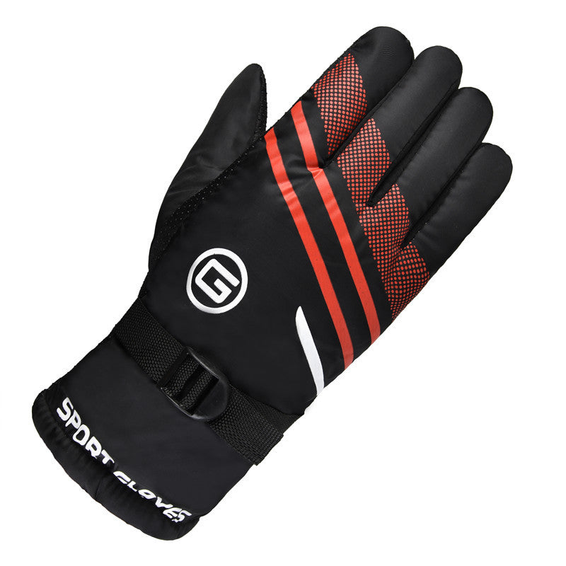 Men's Fur Thickened Riding Electric Car Motorcycle Gloves